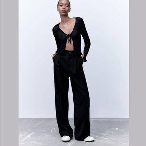 Zara Black Wide Leg Pants
